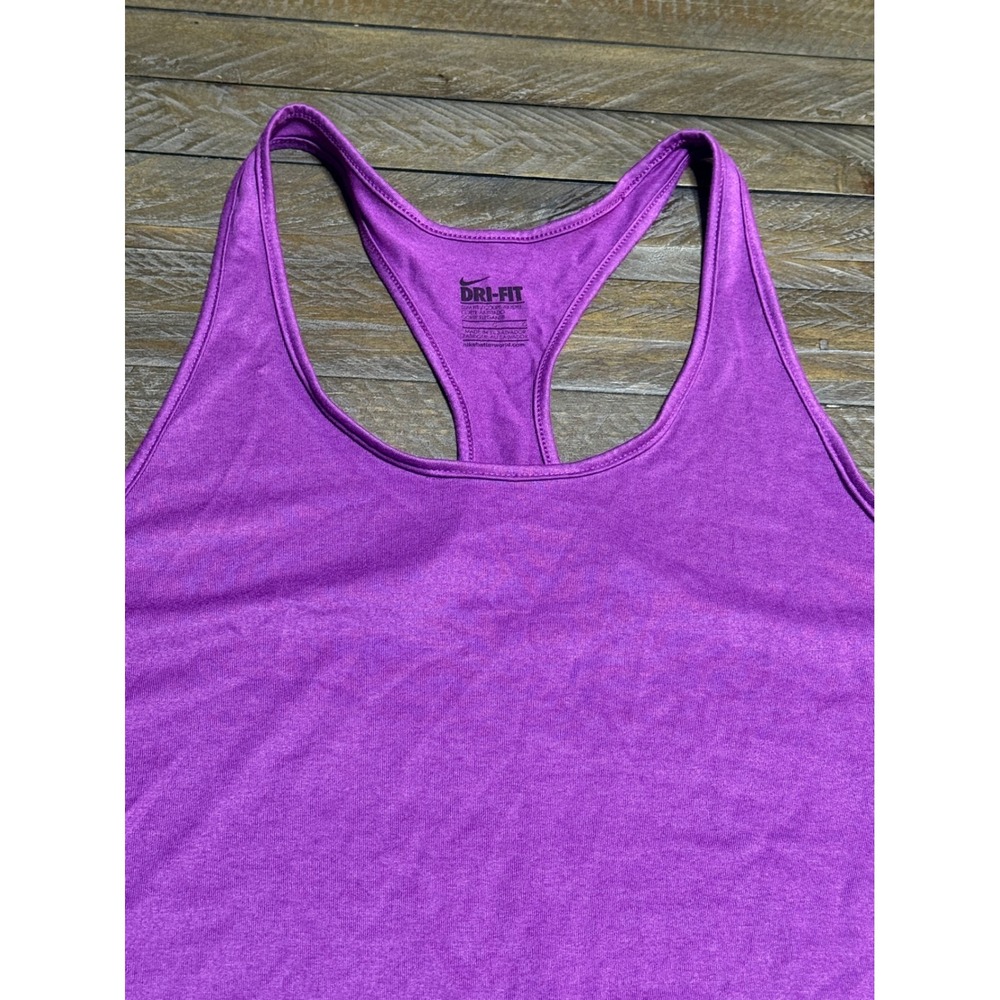 Nike Dri-FIT Tank Tops Large Purple Racerback Training Gym Slim Fit Preloved - Picture 5 of 7